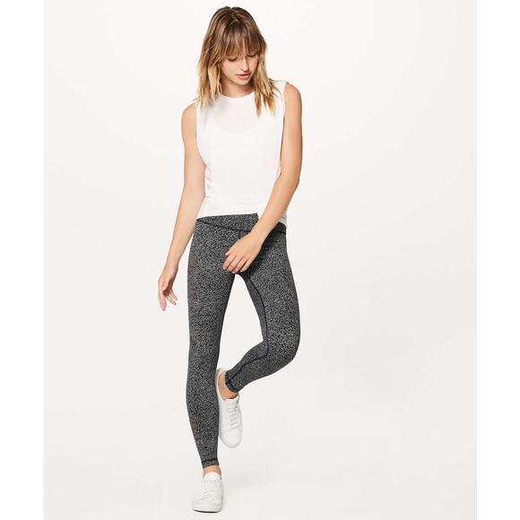 Lululemon Wunder Under Hi-Rise Tight 28" Size 2 Black & White - Picture 8 of 8